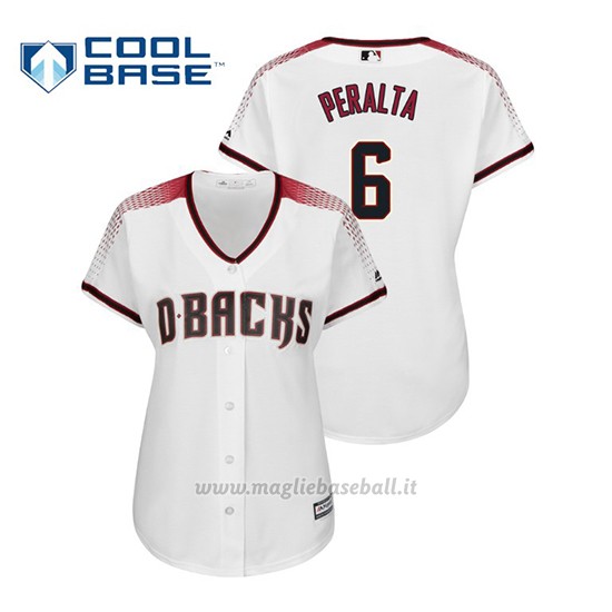 Maglia Baseball Donna Arizona Diamondbacks David Peralta Cool Base Majestic 1ªBianco